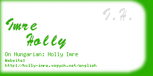 imre holly business card
